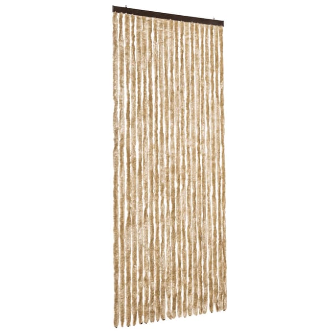 vidaXL - Vliegengordijn - 90x200 - cm - chenille - beige