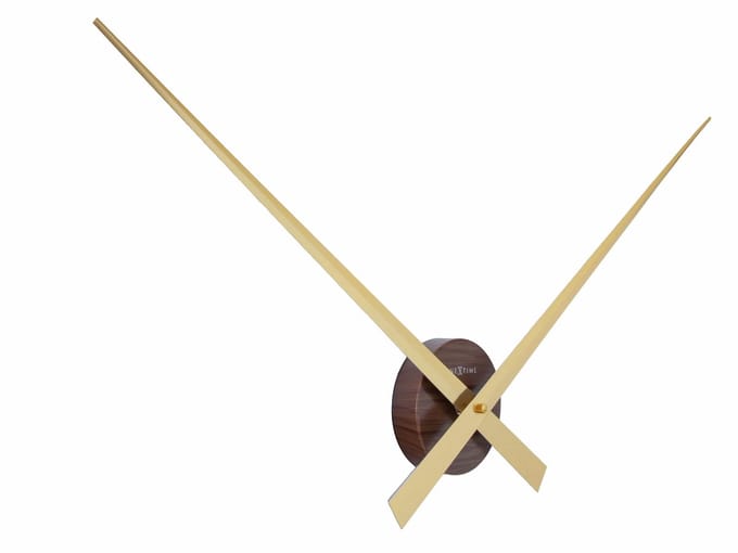 Grote wandklok 85cm-Vintage goud-aluminium-NeXtime 'wijzers'