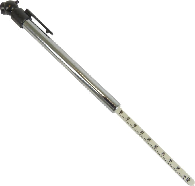Carpoint Bandenspanningsmeter Penmodel Analoog Zilver/zwart