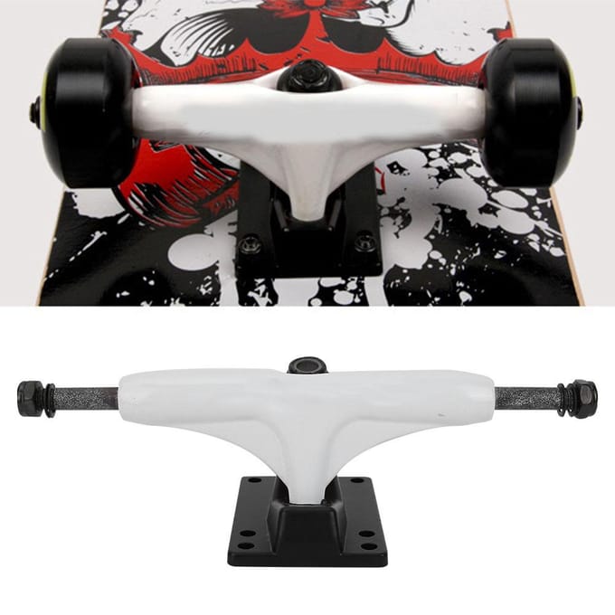 2 Stuks 5 inch Aluminium Magnesium Legering Professionele Bridge Skateboard Beugel Wit white