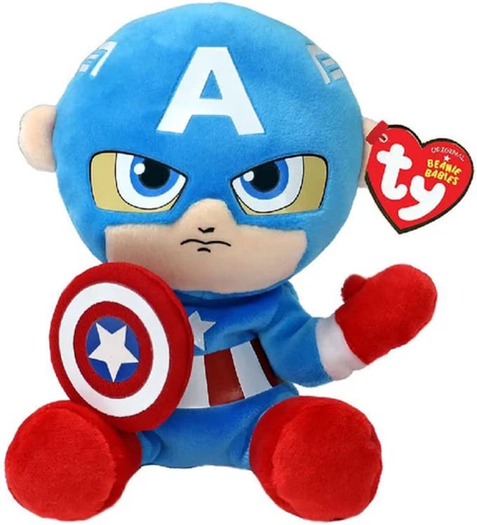 TY Beanie Babies Marvel Captain America Soft 15 cm