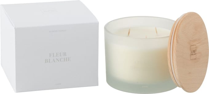 J-Line geurkaars Accords Essentiels - Fleur Blanche - wit - 28U