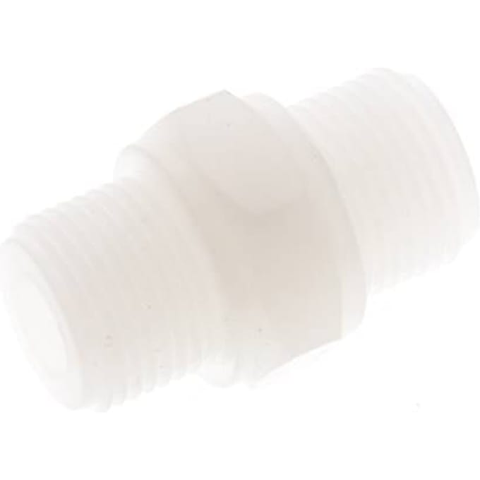 Dubbele Nippel G3/8'' PVDF 10bar FDA 22mm Hex