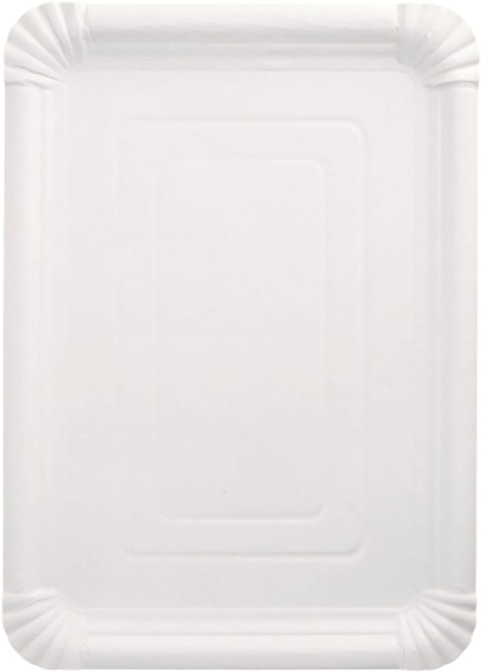 125 Borden, karton pure hoekig 24 cm x 33 cm wit