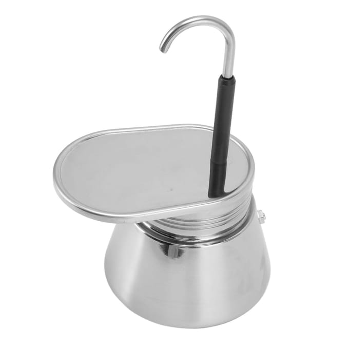 Moka Pot RVS Italiaans Type DIY Grote Capaciteit Lichtgewicht Draagbare Koffiemaker white