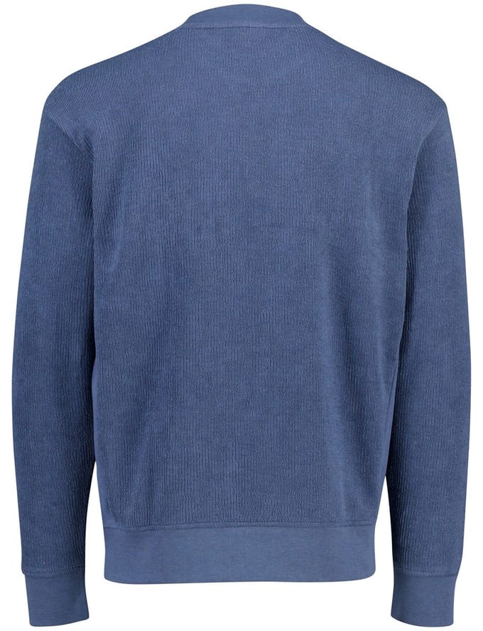 Boss Orange Sweater blauw corduroy rib