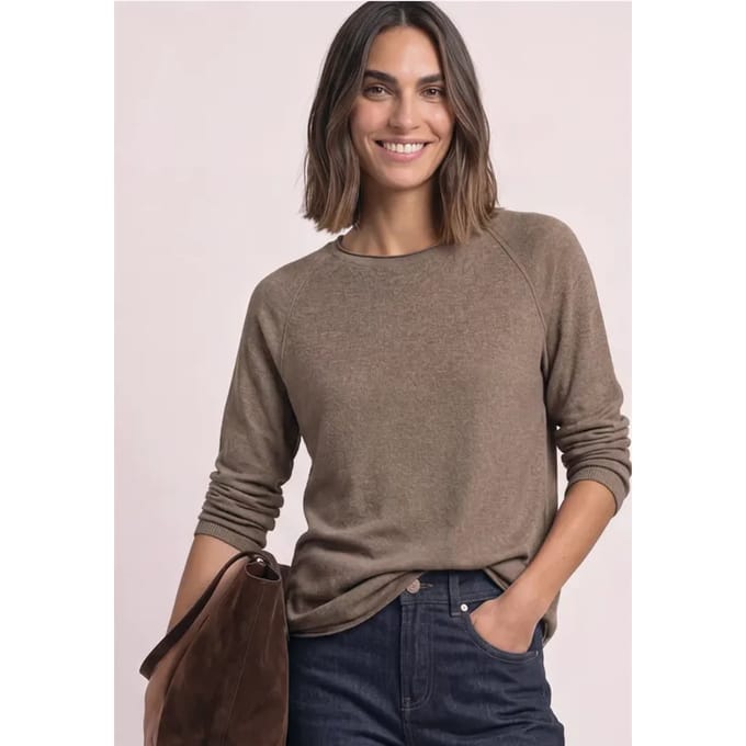 Longsleeve met ronde hals en rolrand