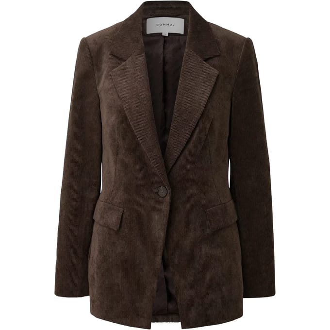 Dunne corduroy blazer voor dames COMMA