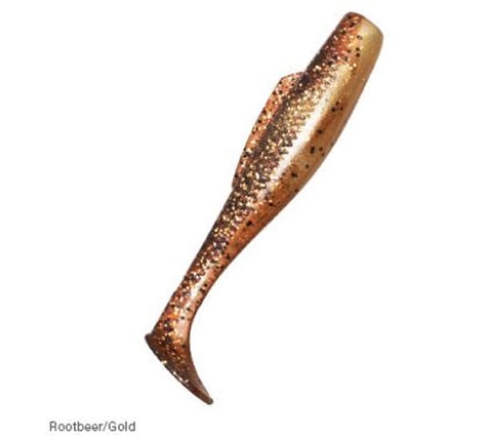 Leurre souple Zman MinnowZ 3 pouces 6/paquet Rootbeer Gold (3465) white