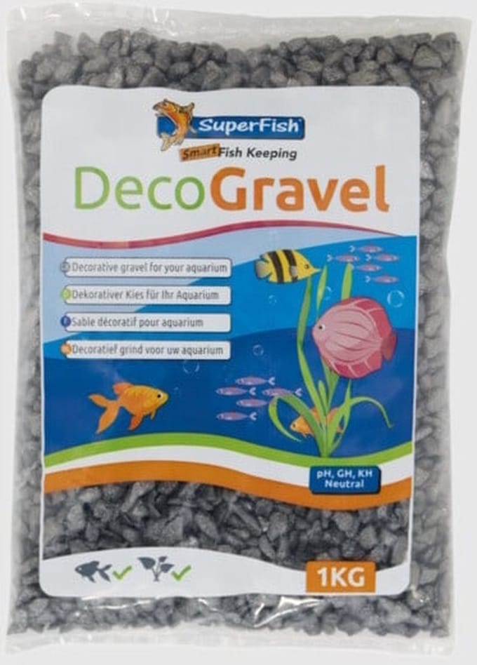 SuperFish Deco Grind Glamour Grijs 1KG