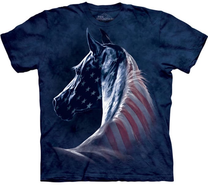T-shirt Patriotic Horse S
