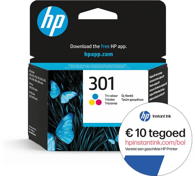 HP 301 - Inktcartridge - Origineel - Standaard capaciteit - Kleur + Instant Ink tegoed