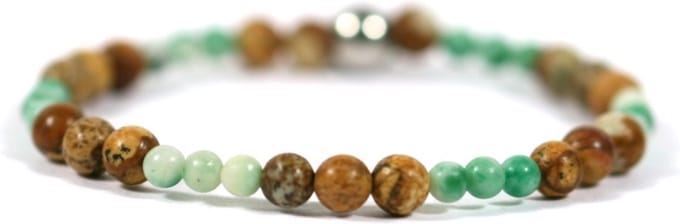 IbizaMen KIDS - jongens - armband - edelsteen - mix - 4mm - 14cm