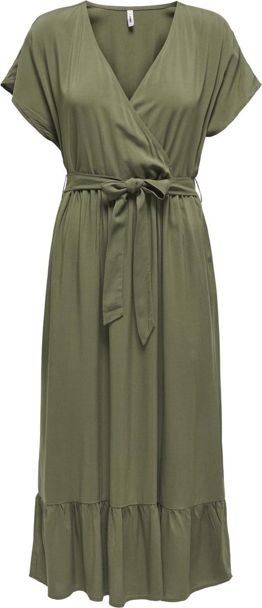 ONLY ONLNOVA LIFE VIS ZILLA LONG DRESS SOLID Dames Jurk - Maat XS