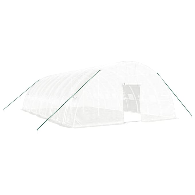 vidaXL - Tuinkas - met - stalen - frame - 60 - m² - 10x6x2,85 - m - wit