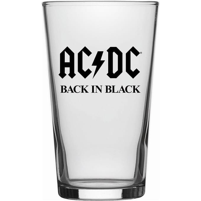 AC/DC Bierglas - Back in Black - voor Geen - transparant