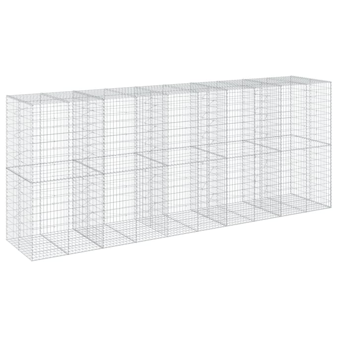 vidaXL - Schanskorf - 500x100x200 - cm - gegalvaniseerd - ijzer - zilverkleurig