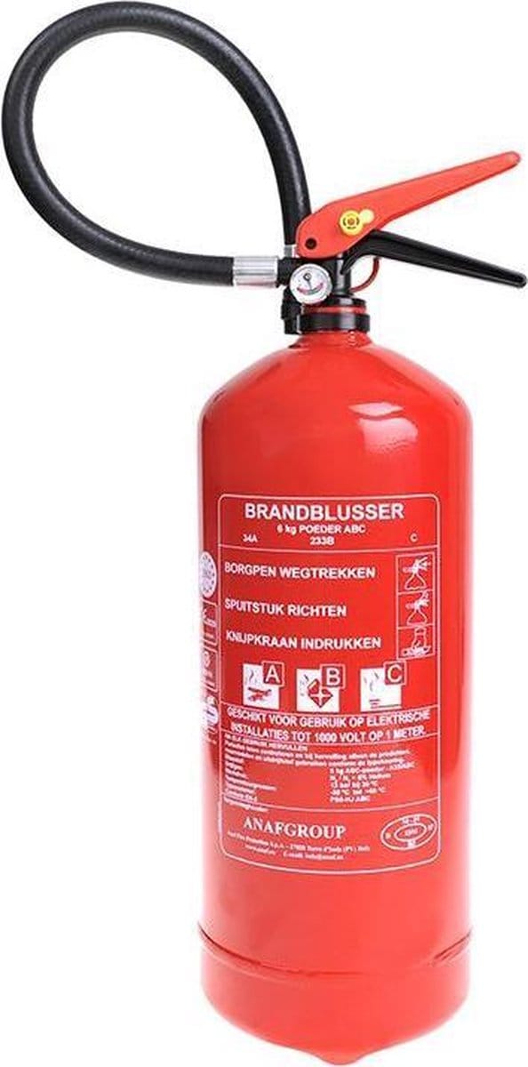 Poederblusser 6kg ABC NL + manometer