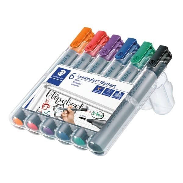 STAEDTLER flipchartmarker Lumocolor 356 - ronde punt 2 mm - set van 6