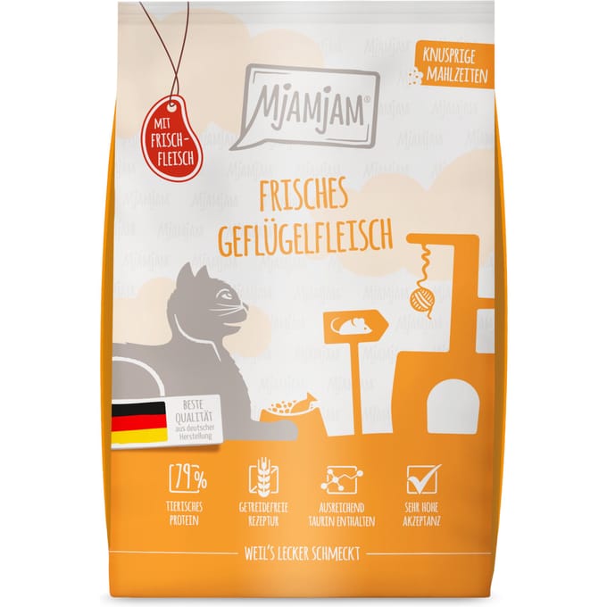1,5kg MjAMjAM Knapperige Maaltijden Gevogelte Kattenvoer droog