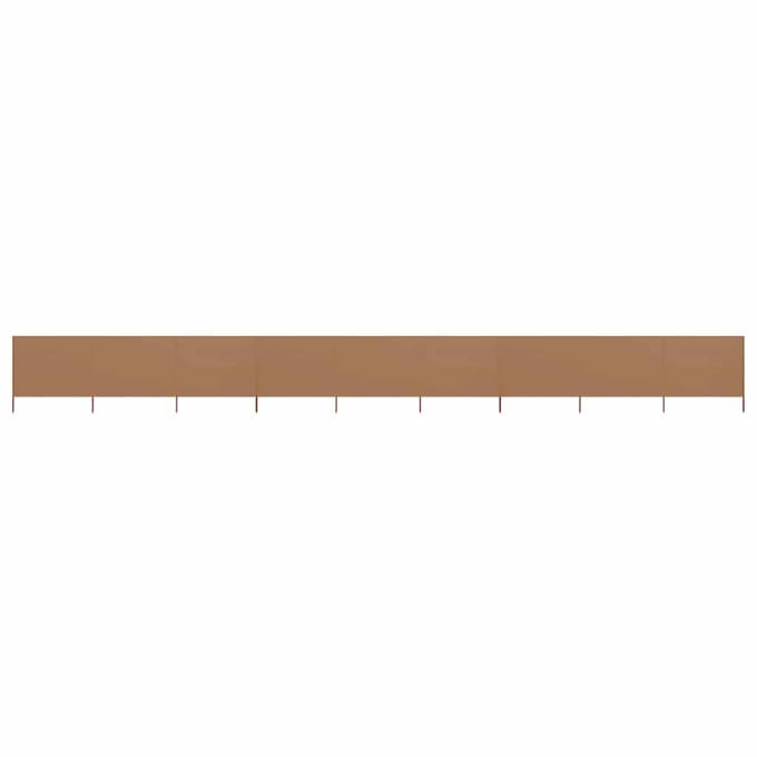 vidaXL - Windscherm - 9-panelen - 1200x120 - cm - stof - taupe