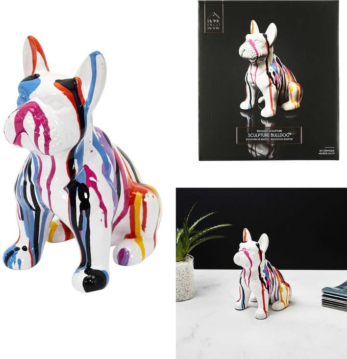 Home deco Decoratieve bulldog - hoogte 20cm - keramiek