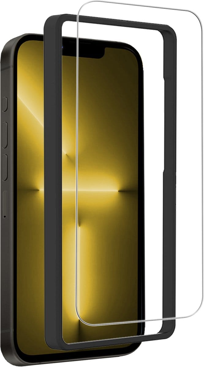 Screenprotector - Geschikt voor Apple iPhone 13 - Met Installatie Frame - Gehard Glas - Beschermglas - Tempered Glass - Screen Protector