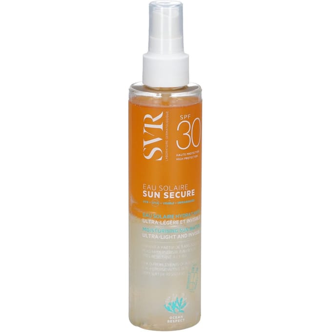 SVR Sun Secure Eau Solaire SPF30+ Ultralicht onzichtbaar zonnescherm 200 ml