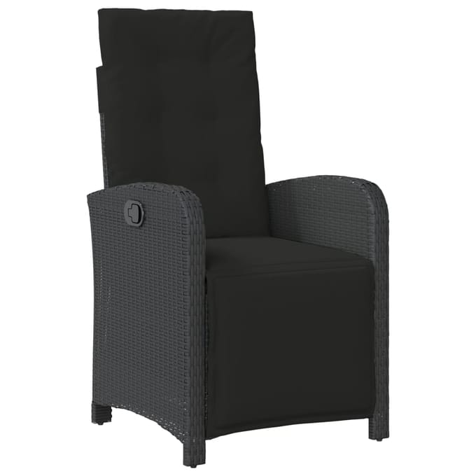 vidaXL - 9-delige - Tuinset - poly - rattan - zwart