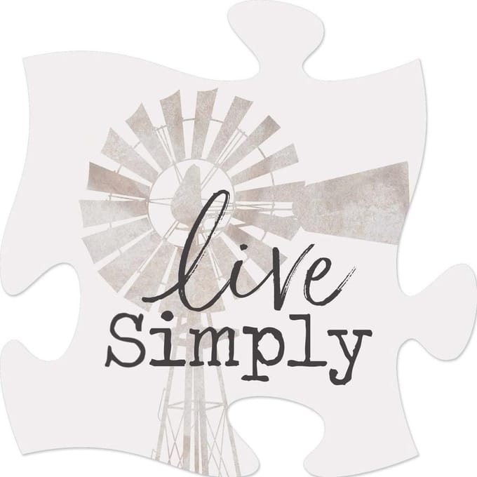Puzzelstuk 15cm Live simply