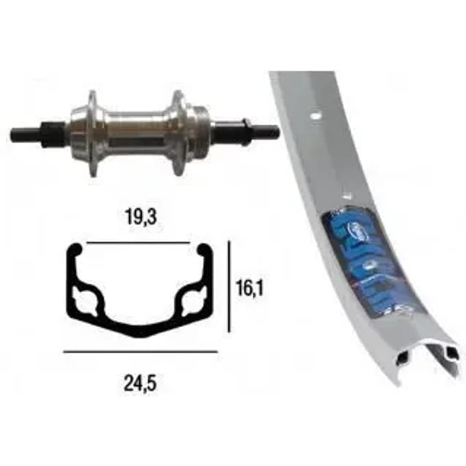 Achterwiel met schroef Exal Winora Zx 19 135