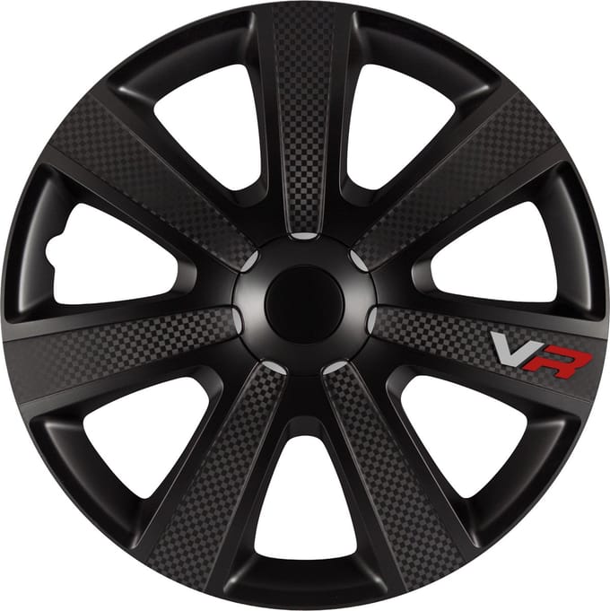 Carpoint Wieldoppen Vr Carbon 15 Inch Abs Zwart Set Van 4