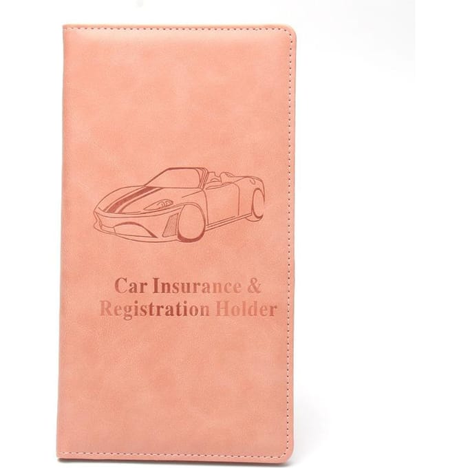 Porte-documents de voiture, Dossier de voiture, Porte-cartes de voiture rose