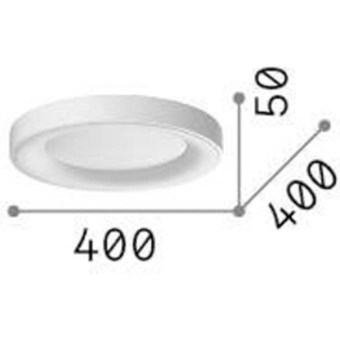 Ideal Lux plafondlamp Planet, wit, Ø 40 cm, metaal