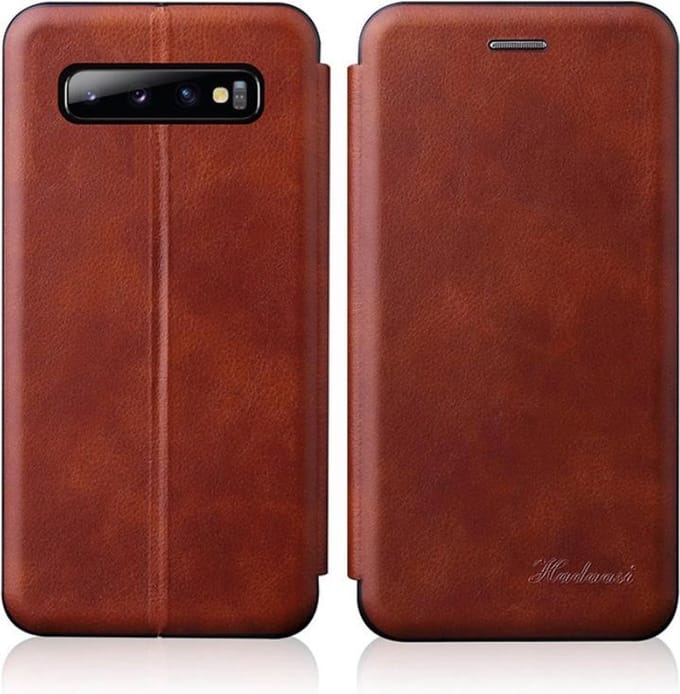 Flip Case met Kaarthouder en Magneetsluiting voor Galaxy S10 Plus - Donkerbruin