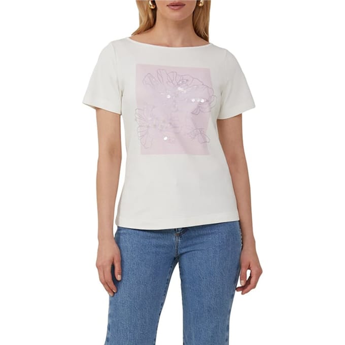 s.Oliver  T-shirts Offwhite Taglia: 46 | Maglie Sportivi Outlet | Donna | Bianco