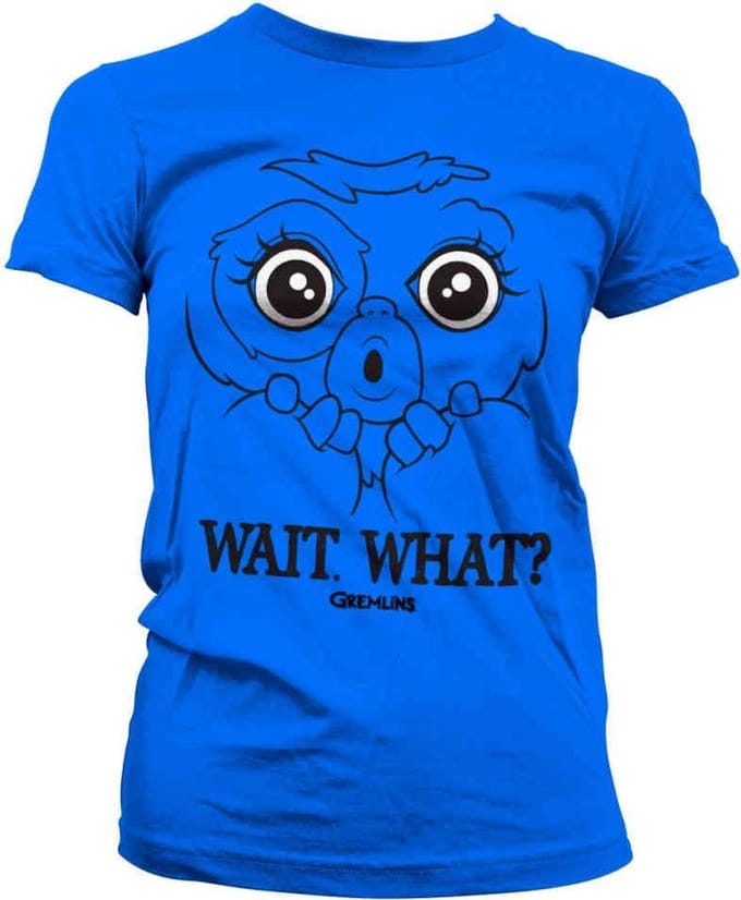 Gremlins Dames Tshirt -S- Wait. What? Blauw