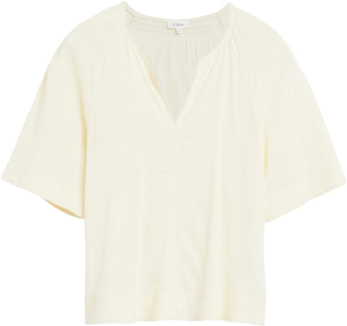 Viscose gemengde blouse met gerimpelde en smockdetails voor vrouwen s.Oliver