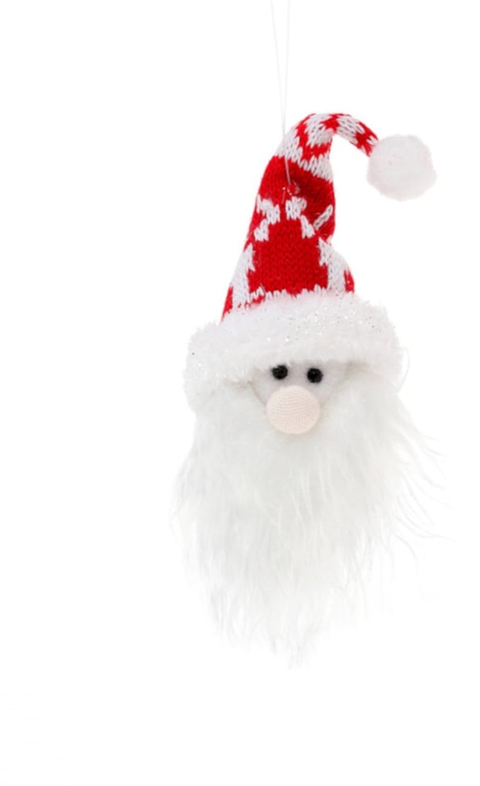 ATOSA - Hangende Kerstmanhoofd Decoratie 20 cm met Rode Muts