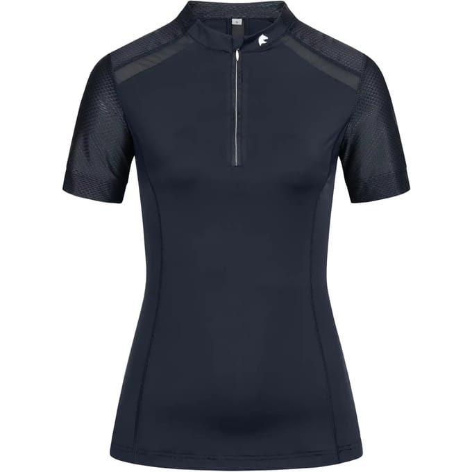 Technisch ruitershirt voor dames met rits ELT Nancy