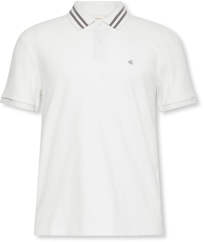Calvin Klein Jeans Ss Monogram Pique Tipped Polo