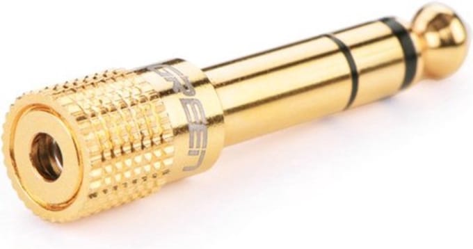 6.5mm M Plug - 3.5mm F Jack Stereo Audio Adapter Plug