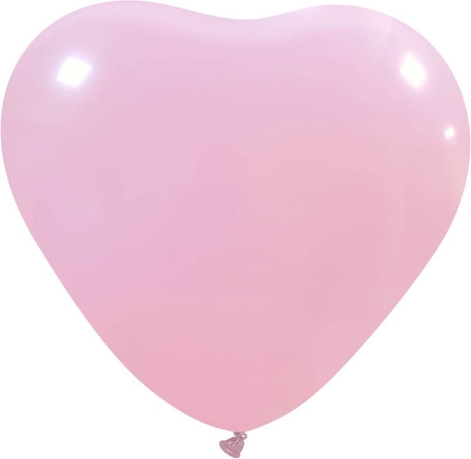 10 x ROZE Hartvormige ballonnen latex - 17" (40cm) Standaard