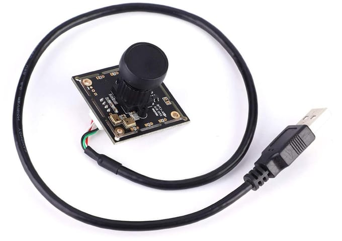 USB Camera Module - Groothoek Lens - Beveiligingsmonitoring - 2 Miljoen Pixels - 140 Graden - Zwart