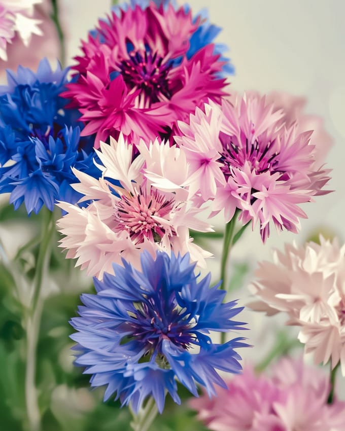 2 sets - Korenbloem Zaden Gemengd Centaurea Cyanus Biologisch Eenjarig