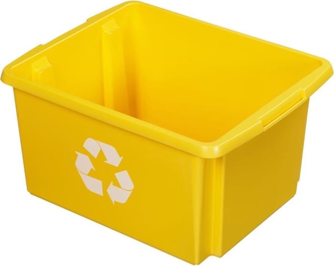 Sunware Nesta Eco Opbergbox - voor afvalscheidingssysteem - 32L - geel