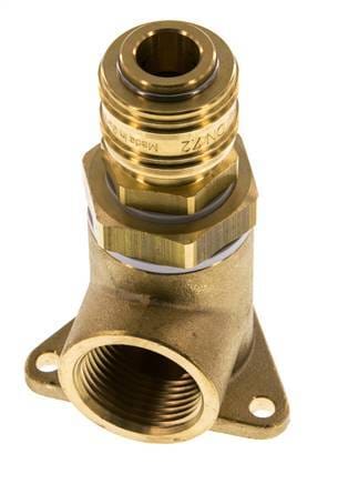 Messing DN 7.2 (Euro) Luchtkoppeling Snelkoppeling G 3/4 inch Binnendraad Wandmontage - CLS7-F-B-PL-034