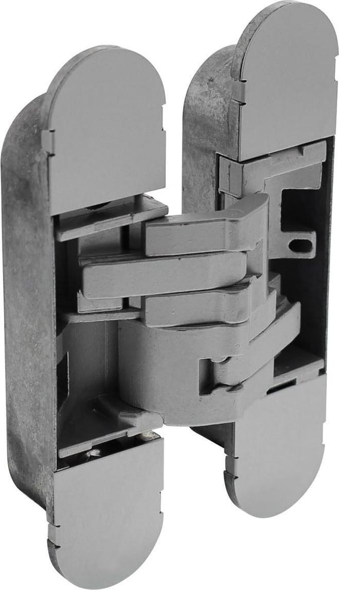 Intersteel Scharnier 130 x 30 mm zamak – zilvergrijs 3D verstelbaar