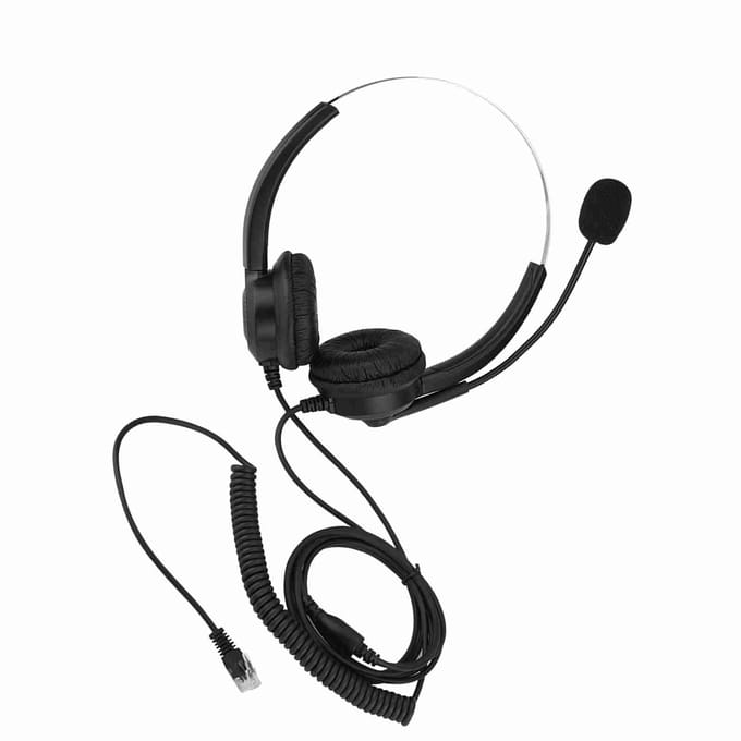 Verliesvrije Geluid Callcenter Koptelefoon 330 graden Draaibare Oorkappen Callcenter Headset ? Kristallen Plug(PU