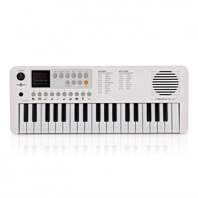 VISIONKEY-1 Draagbaar MiniKeyboard met 37 toetsen, Wit